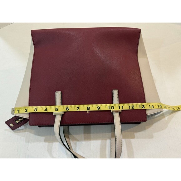 Kate Spade Cedar Street Hayden Satchel Crisp Linen/Merlot W/ Straps MSRP $278 - Picture 7 of 16